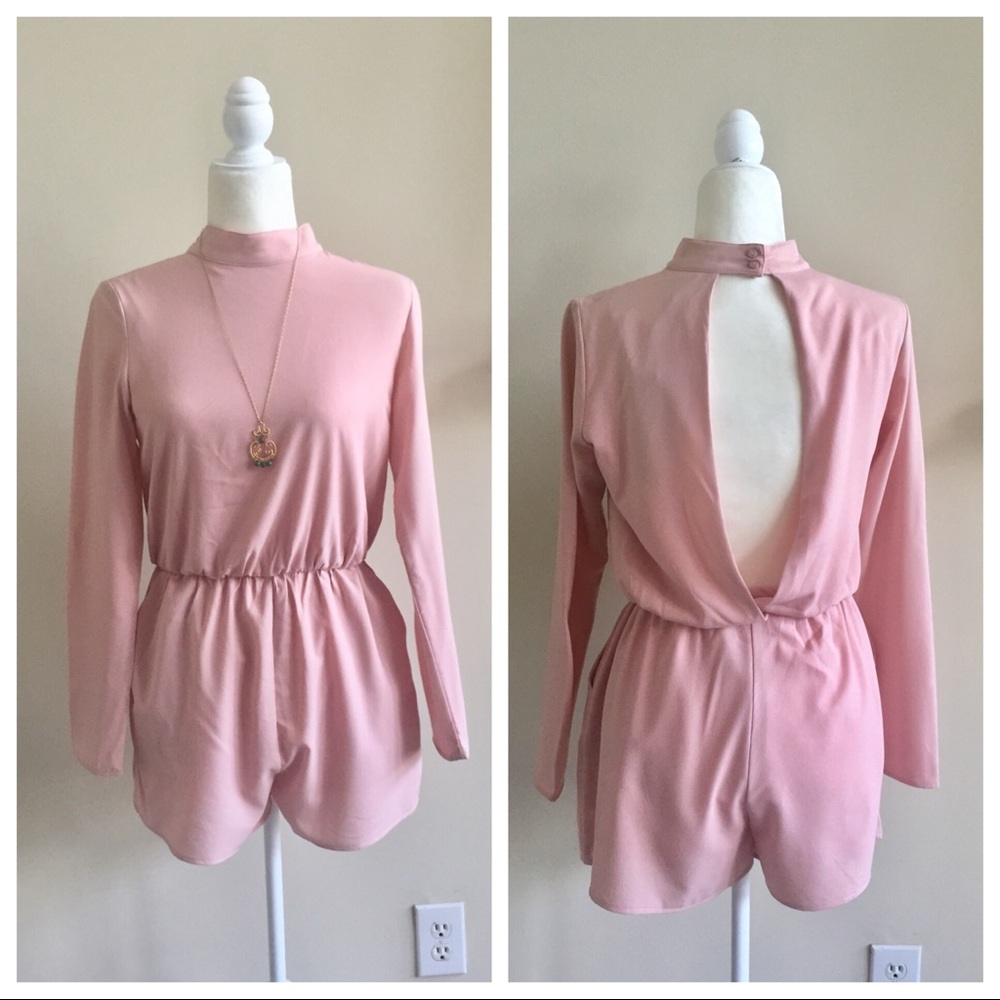 ❌❌SOLD❌❌ C Luce Long Sleeve Taupe Romper